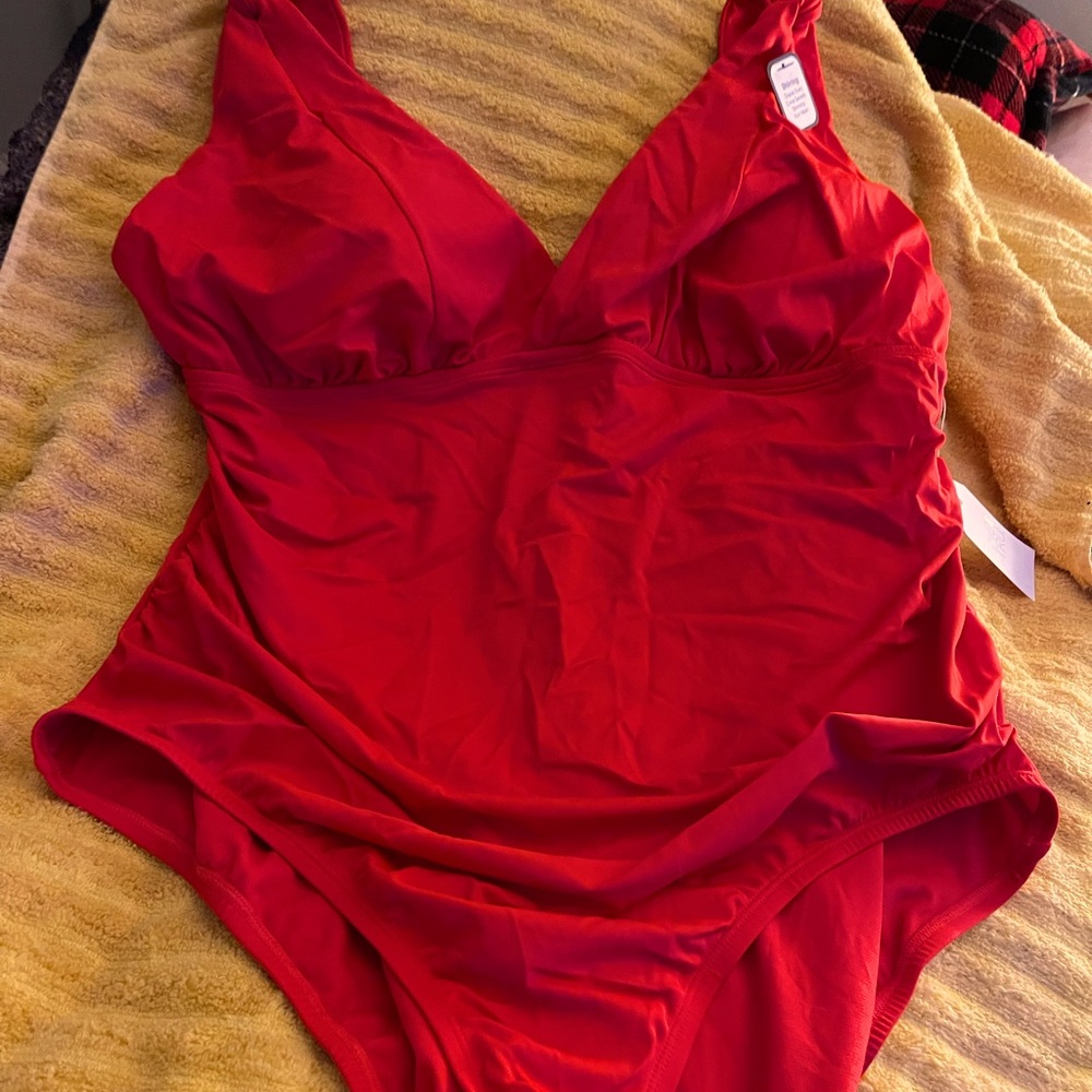 NWT SEXY red one piece swimsuit 2x
